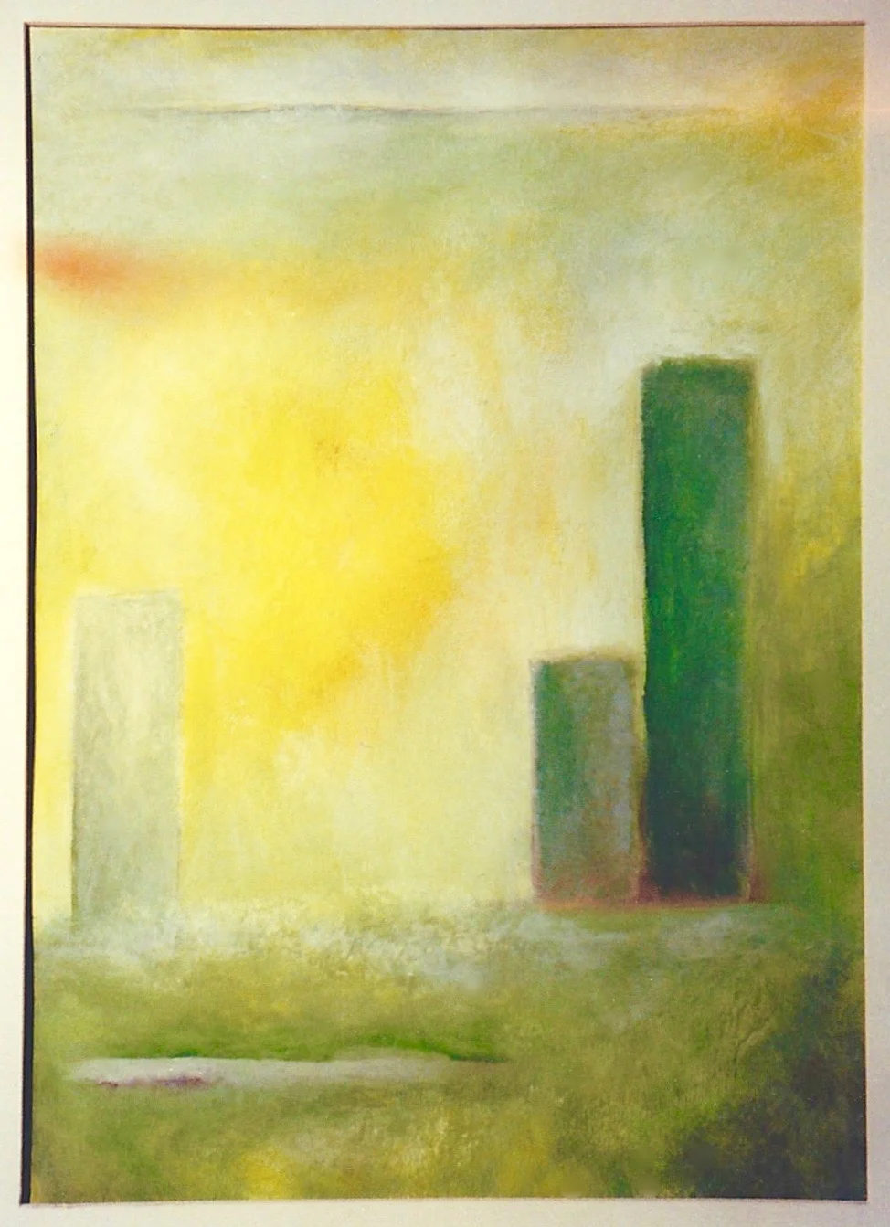 FERTILE FIELD GLOW , 2001, acrylic on paper, 16 x 22.5 inches
