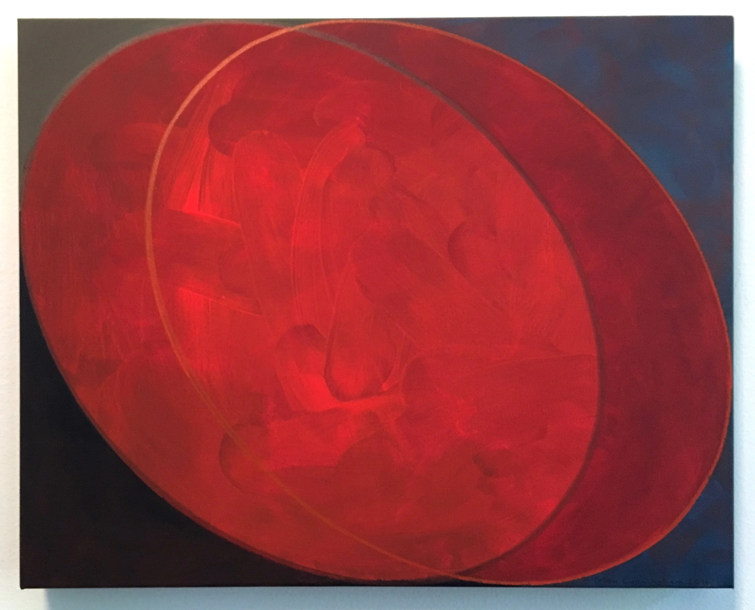IGNITED OCCULTATION , 2016, acrylic on canvas, 16 x 20 inches
