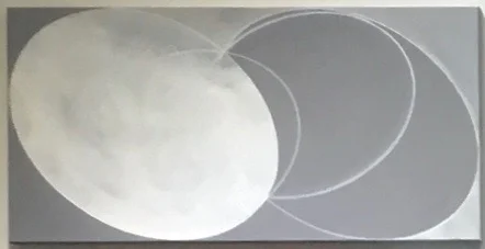 EPHEMERAL CONVEX , 2016, acrylic on canvas, 15 x 30 inches