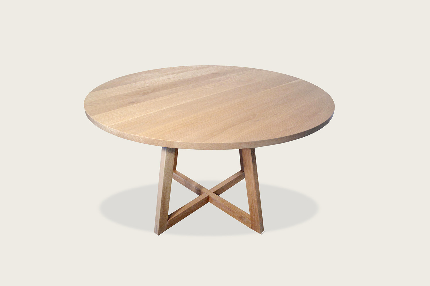 Finn Round Pedestal Dining Table in solid oak - Speke Klein