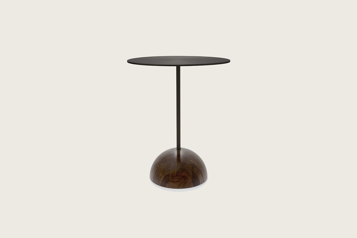 Luna Side Table in walnut with matte black top - Speke Klein