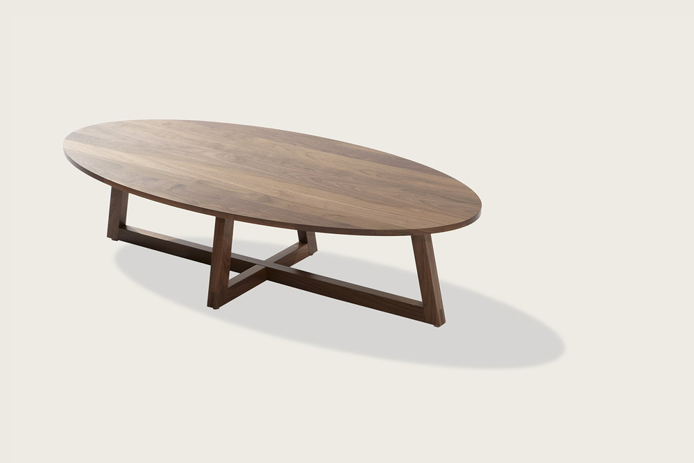 Speke Klein Finn Oval Coffee Table, Round Solid Wood Coffee Table Canada