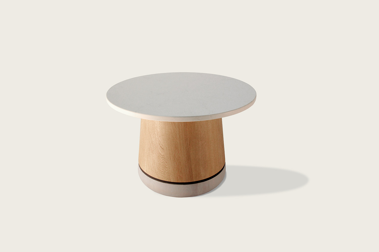 Phase Cocktail Table in Solid Oak with Quartz Top - Speke Klein