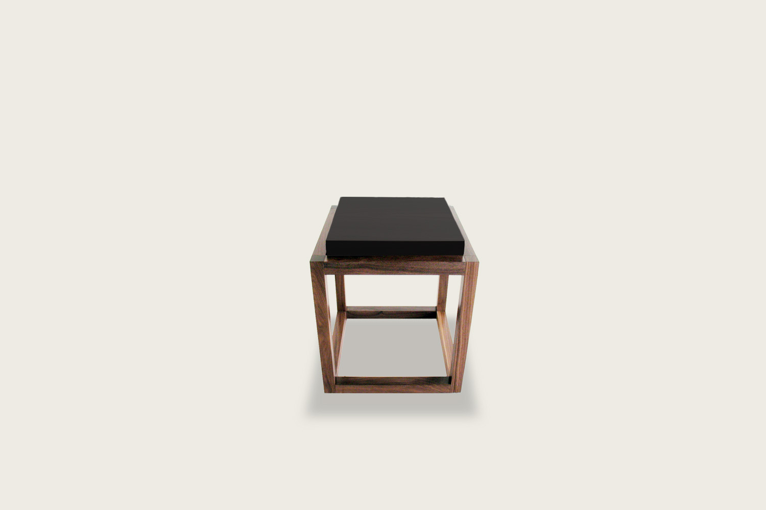 Petits Fours Side Table in walnut with upholstered top - Speke Klein