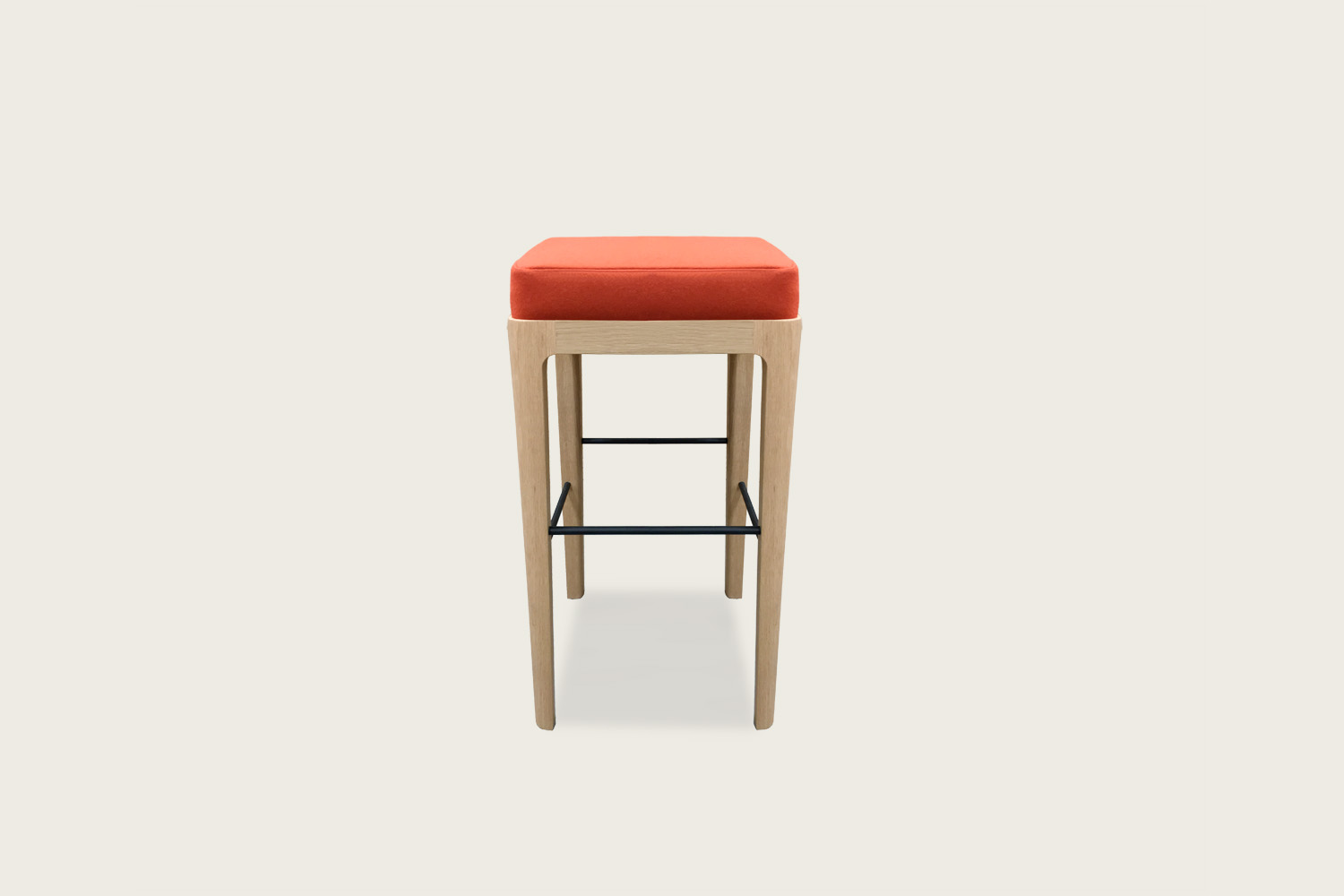 Vista Bar Stool in oak with upholstered seat - Speke Klein