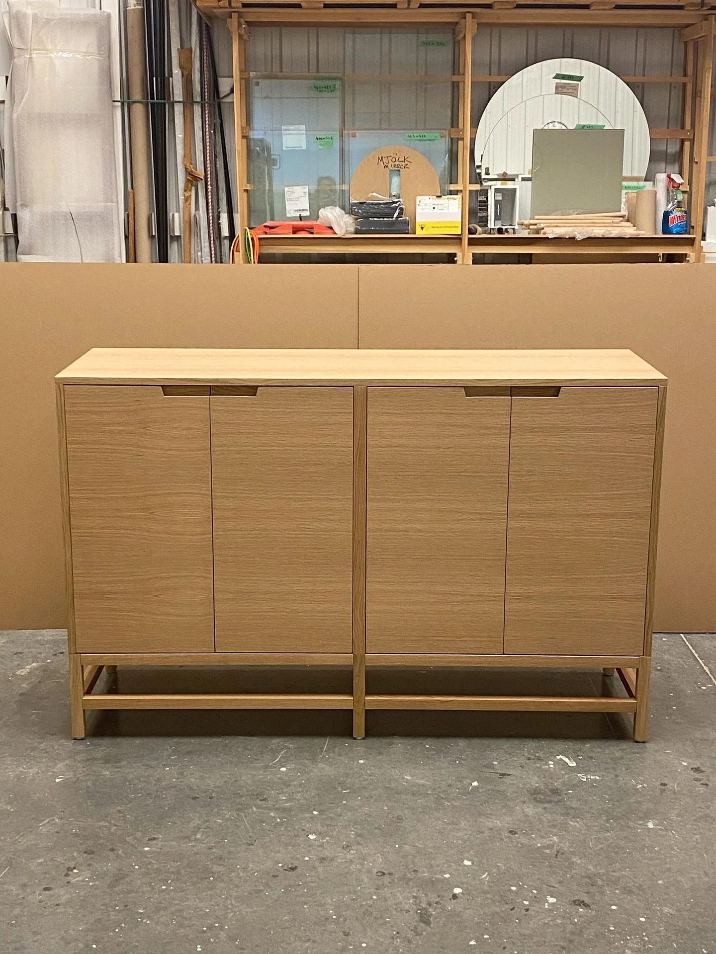 Linea&hellip;when simplicity and beauty is all you need. Rift cut oak. 

4 soft close doors conceal height-adjustable shelves for ample storage. 

#credenza #livingroomdecor #minimalfurniture #moderndesign #officedesign #contractdesign #torontointeri