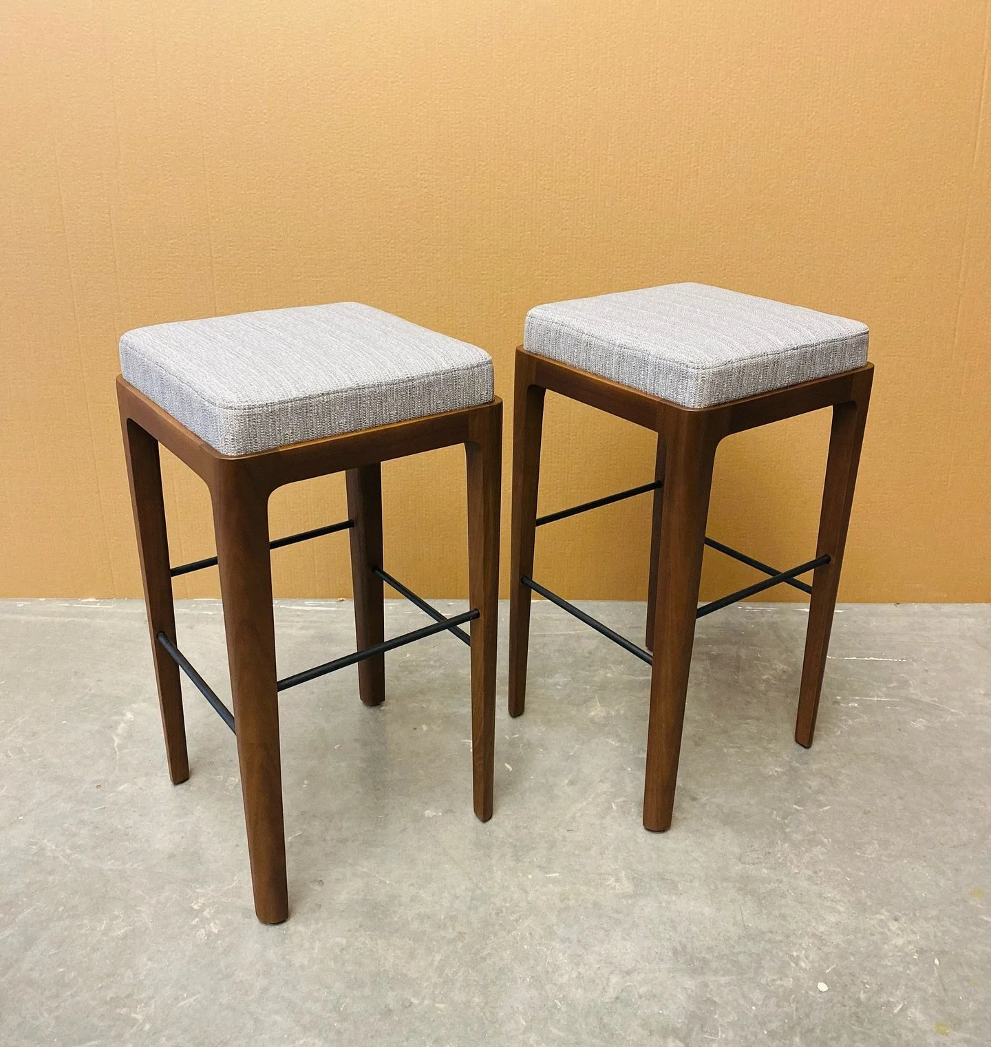 Vista Stool. Sitting pretty. 
Solid walnut frame, matte black metal accent, wool upholstery. 

#barstool #kitchendesign #bardesign #restaurantdesign #counterstool #seating #interiorarchitecture #architecture #canadiandesign #toronto #interiordesign #