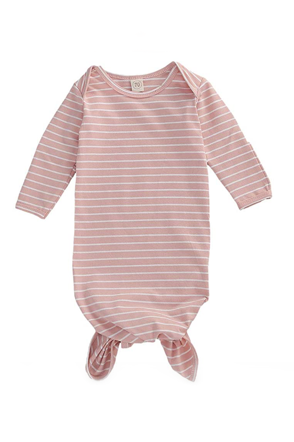 babeleven pink stripe baby gown newborn photographer.png