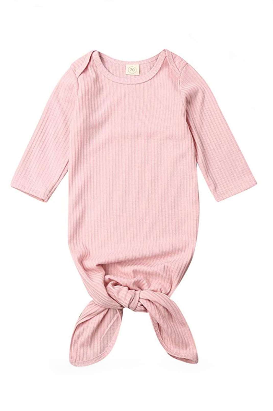 pink baby gown with ribbing newborn photographer.png