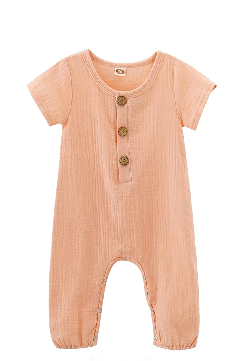 saeaby short sleeve linen romper newborn pink SMA Photography.png