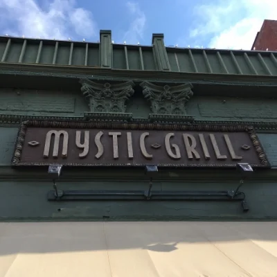 The façade of the real Mystic Grill.