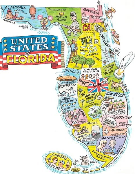 Stereotypical representation of Florida.
