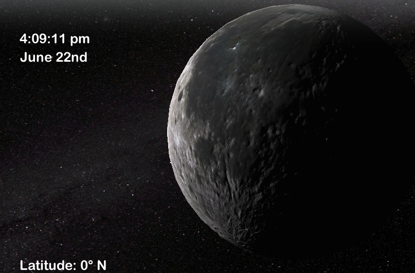Moon view. Switch to it by pressing 3.