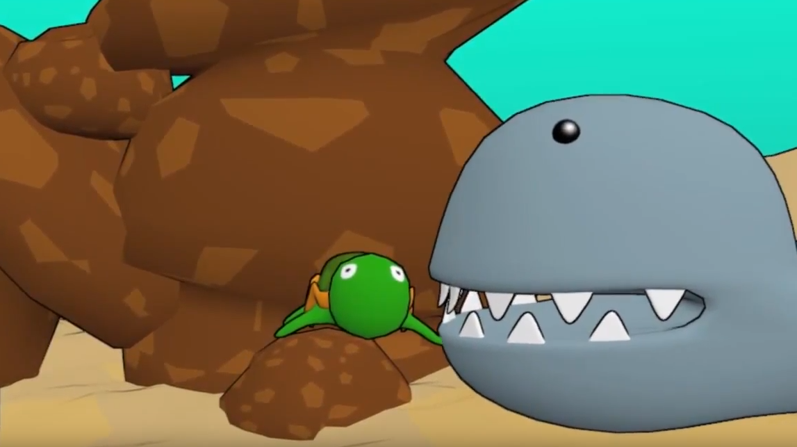 (2013) A still from a spanish class video project called Animales del Mar