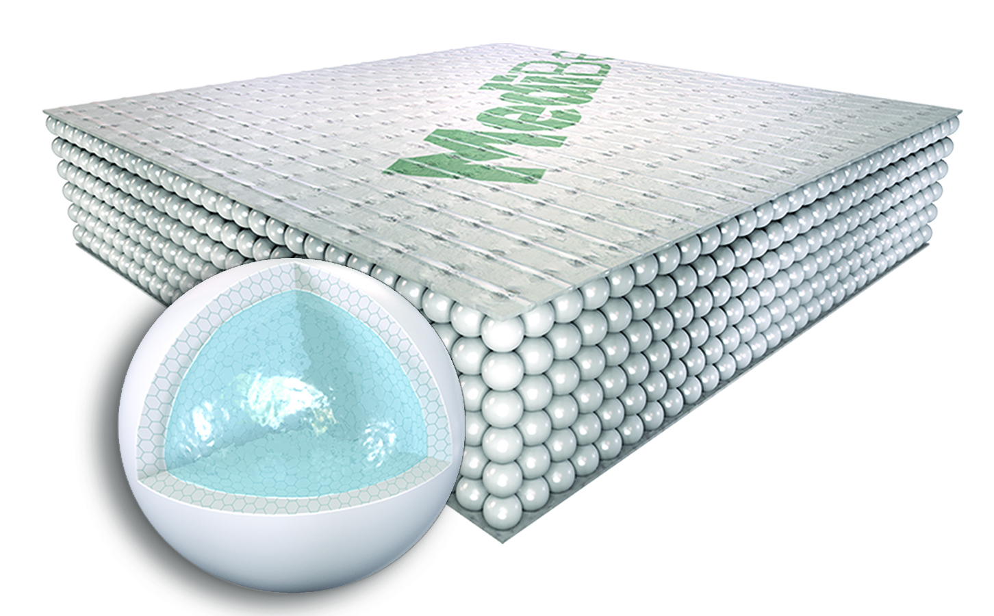 Patented MediBeads absorb water molecules from the air and release them as clean moist heat when microwaved.
