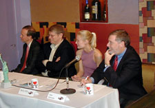 Judges (l-r) David Kotheimer, Ed Levine, Berly Ellis and Sam Schwartz.