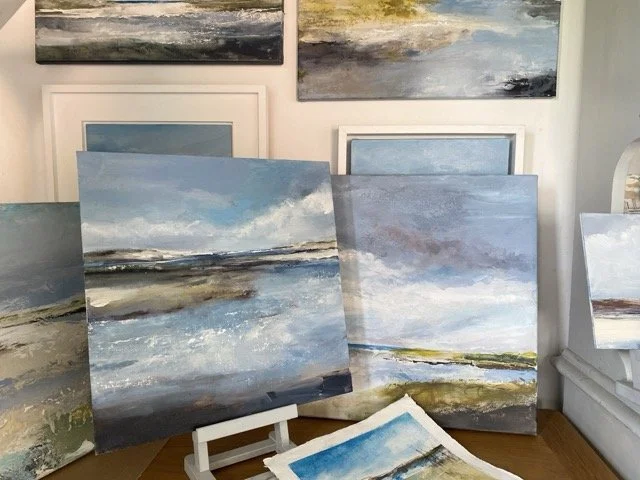 Tracey Ross studio corner of paintings .jpeg