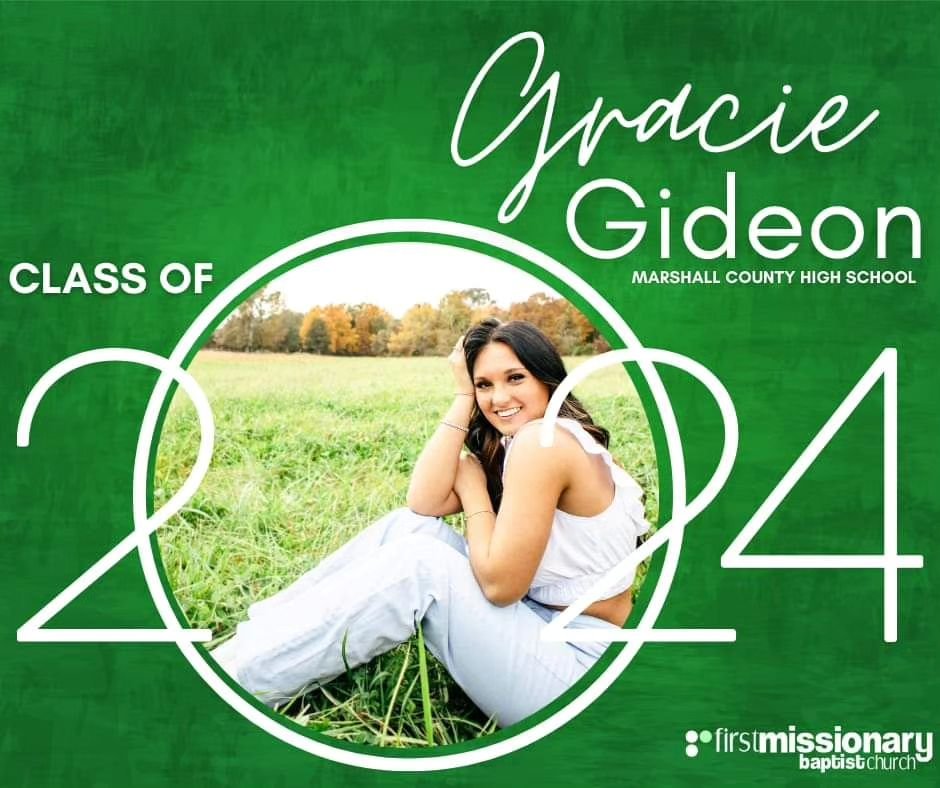 We are so proud of our 2024 High School &amp; College Graduates! Join us Sunday, May 5th as we recognize these amazing young men and women in both services @ 9:15 &amp; 10:45. 🎓

Congratulations, Gracie!
Parents:  Jim &amp; Leigh Gideon
Hobbies: Pla