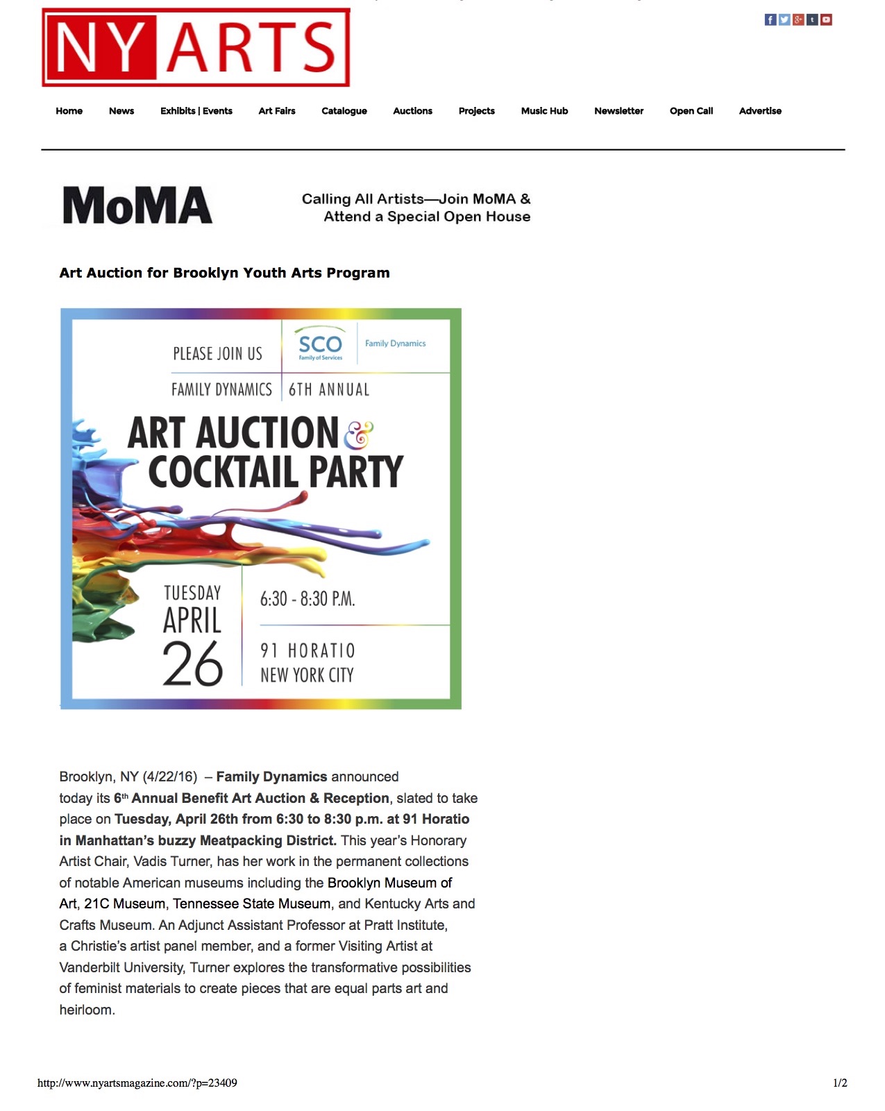 Art Auction for Brooklyn Youth Arts Program _ NY Arts MagazineNY Arts Magazine Page 1.jpg