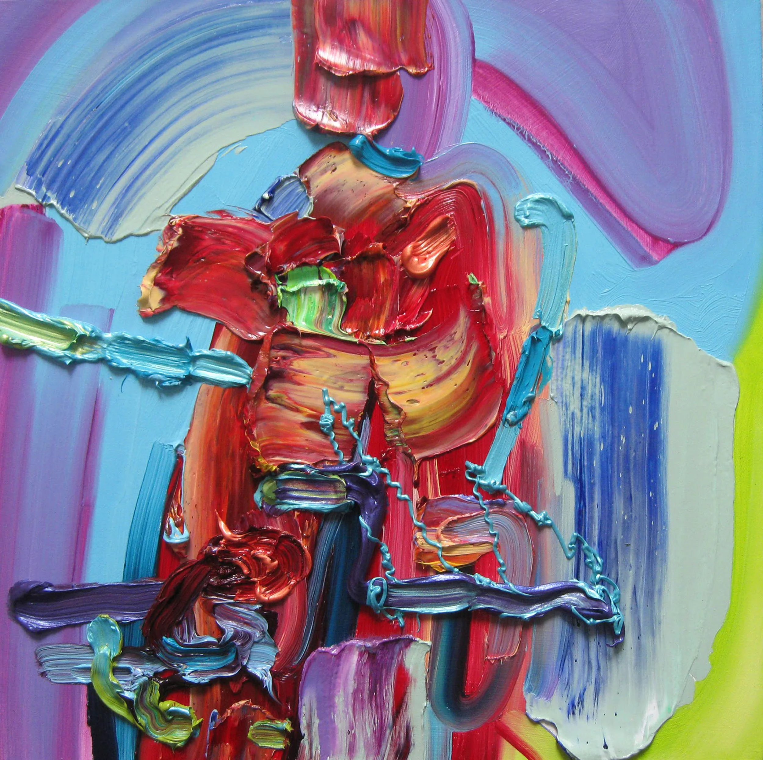 Dig a Little Deeper / oil on canvas / 12 x 12 inches