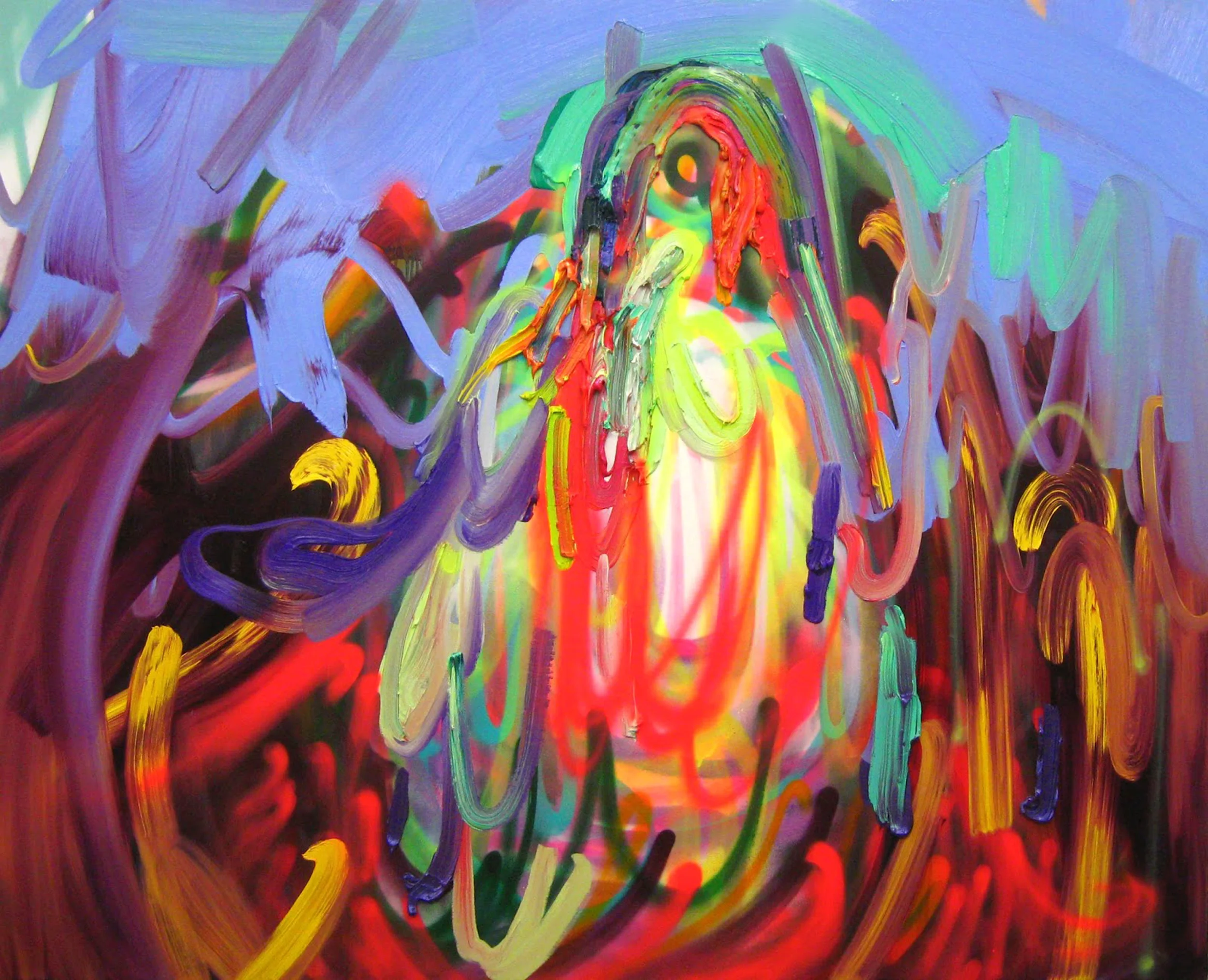 Light Body #1 / oil and spray paint on canvas / 48 x 60 inches