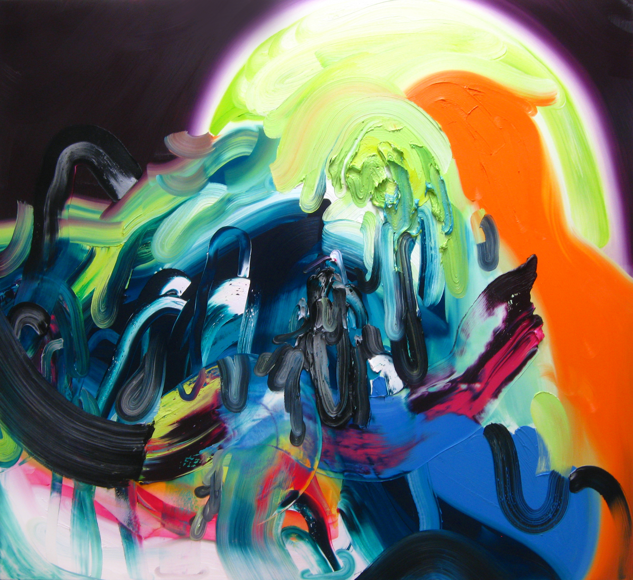 Spill Out / oil on canvas / 50 x 55 inches (sold)