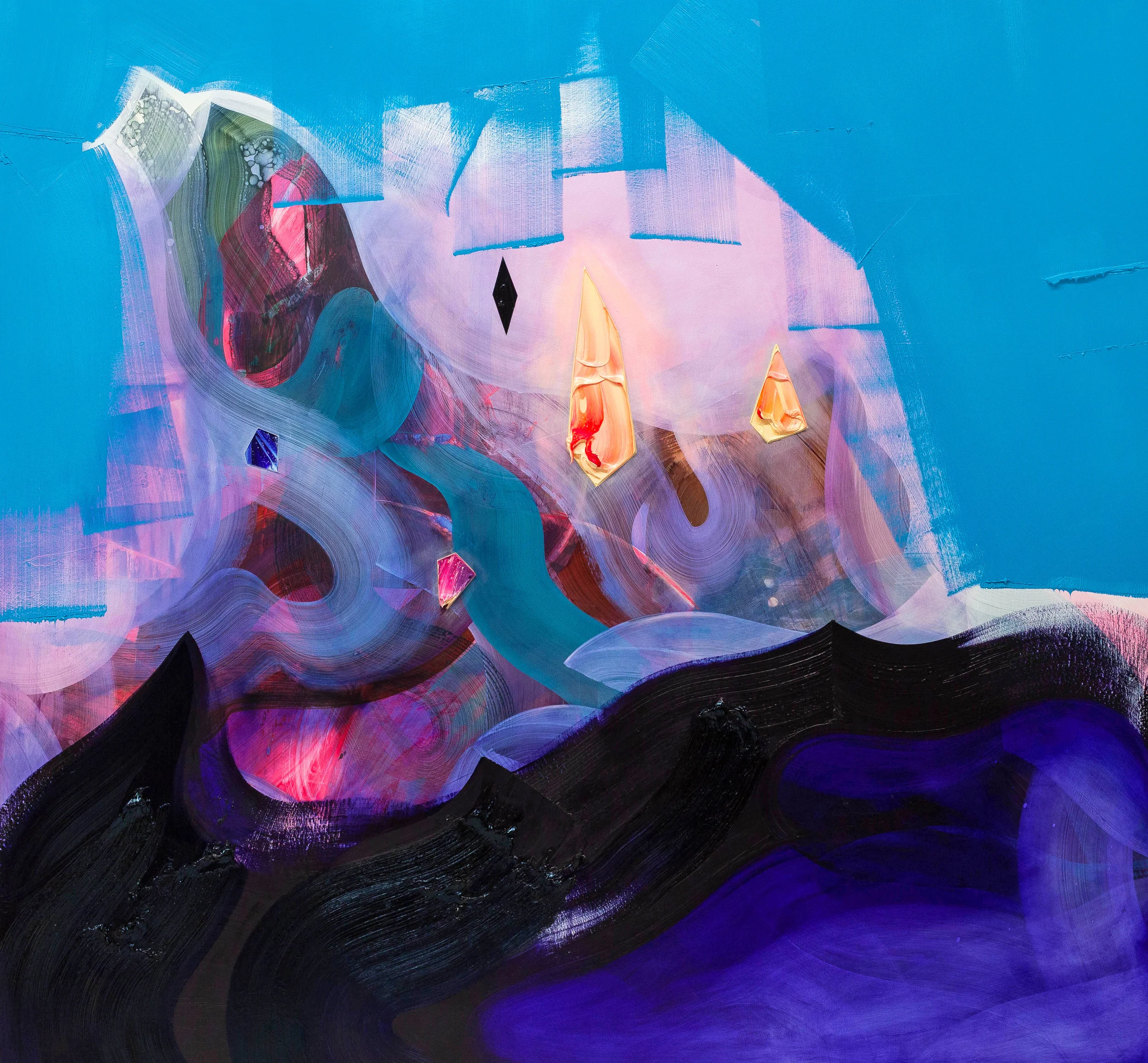 Cleansing the Elements / oil and acrylic on panel / 80 x 85 inches