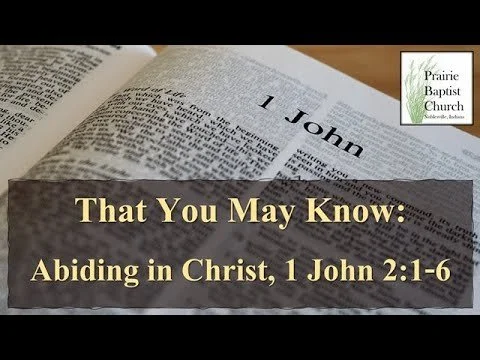 1 John: That You May Know--Abiding in Christ, 2:1-2