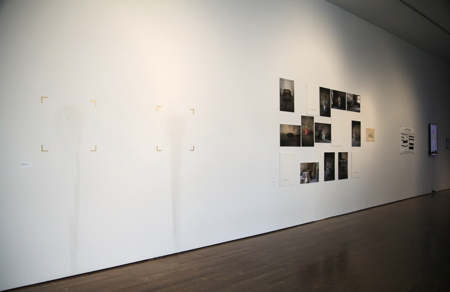  Exhibition view with Raja'a Khalid,&nbsp; Black Agar, Black Agar  (2016)&nbsp;in foreground, photograph by Sadia Shirazi. 