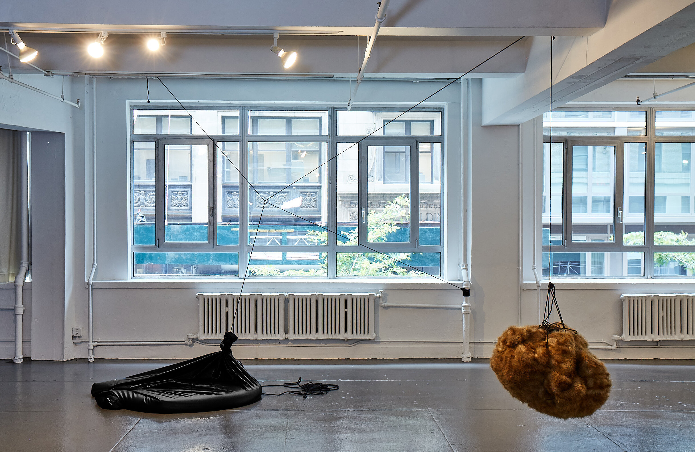  Installation view of  Soft and Wet . Work: Julie Tolentino,  ...soft as a lion, wet as the night , 2019. Photograph by Matt Vicari 