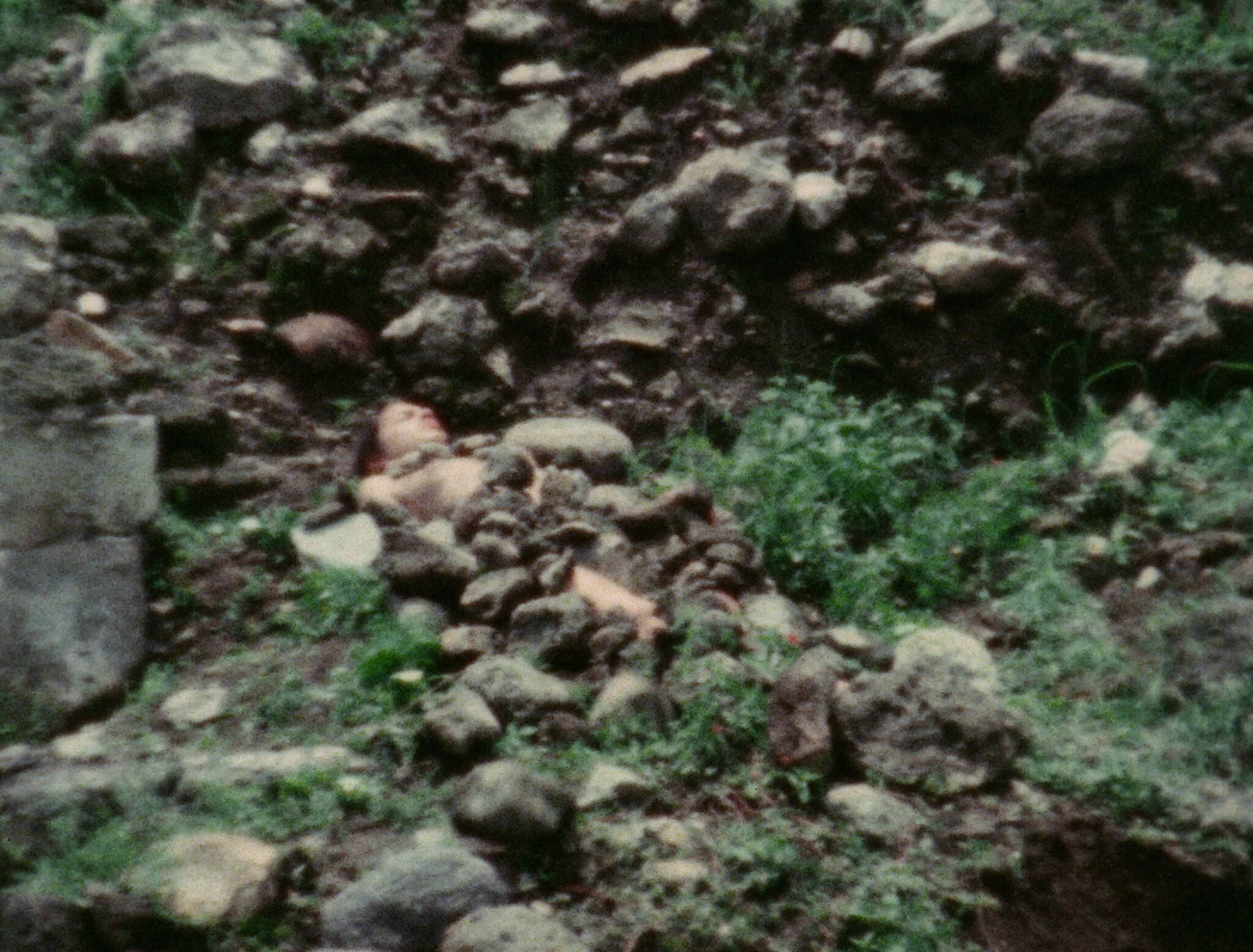  Ana Mendieta,  Burial Pyramid , 1974 Super-8mm film transferred to high-definition digital media, color, silent. Running time: 3:17 minutes. © The Estate of Ana Mendieta Collection, LLC. Courtesy Galerie Lelong &amp; Co. Licensed by Artists Rights S