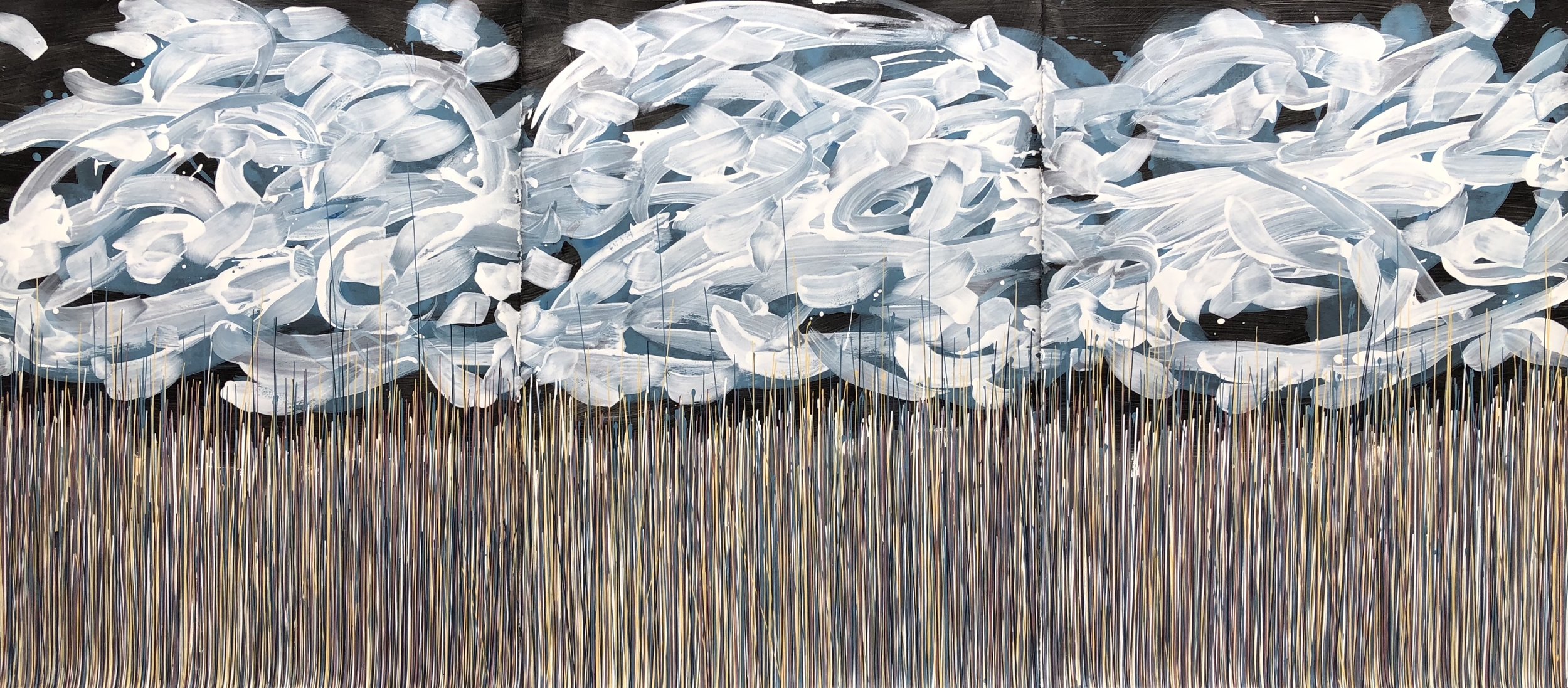 All Shook Down, 2018 | 30" x 66" | Acrylic on paper