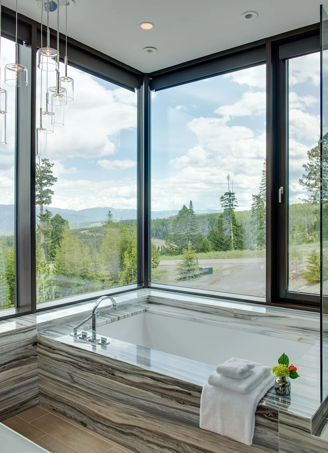 This bathroom is not for the shy:) Talk about a view!