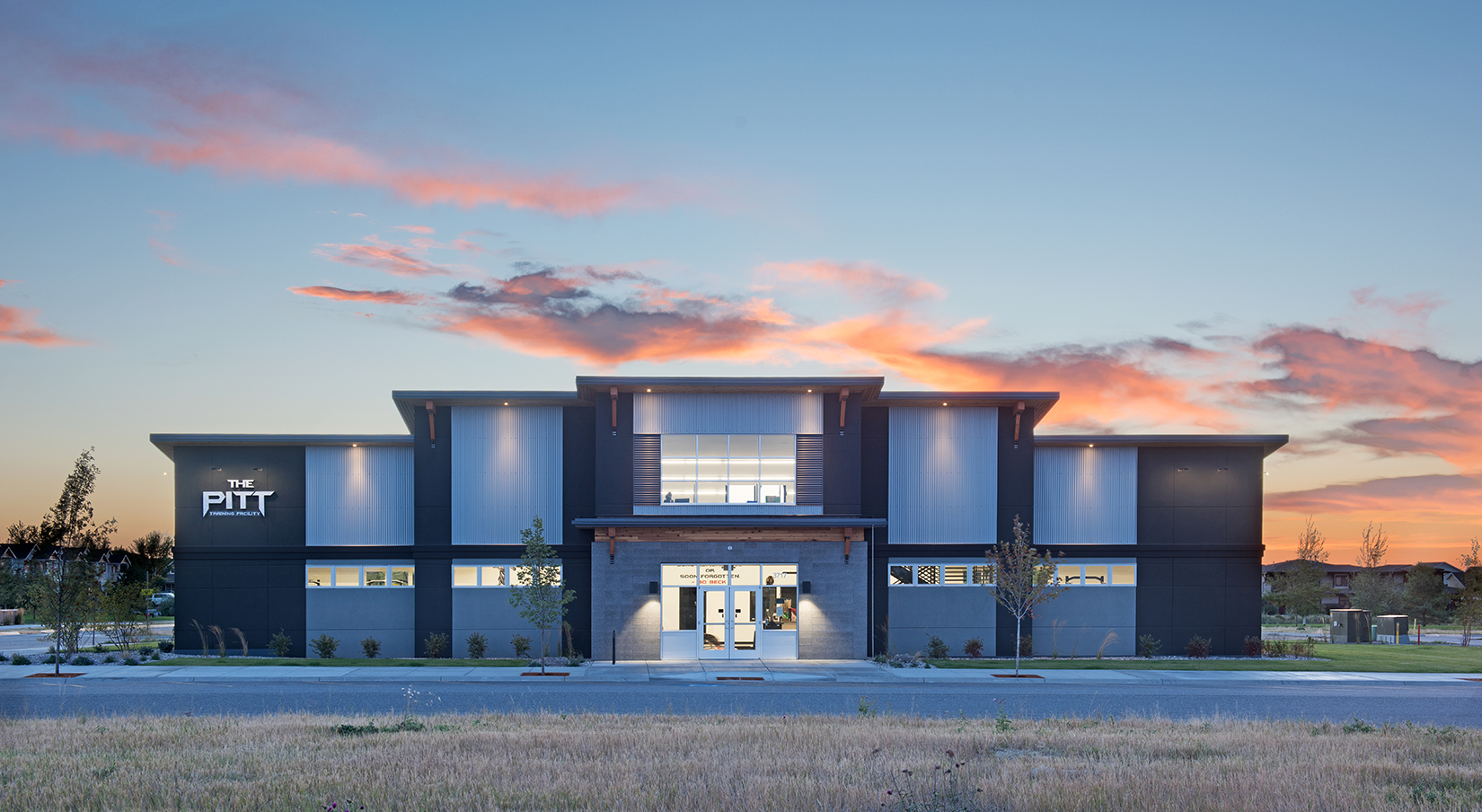 We had a killer sunset while shooting The Pitt Training Facility for NE45 Architecture in Bozeman.