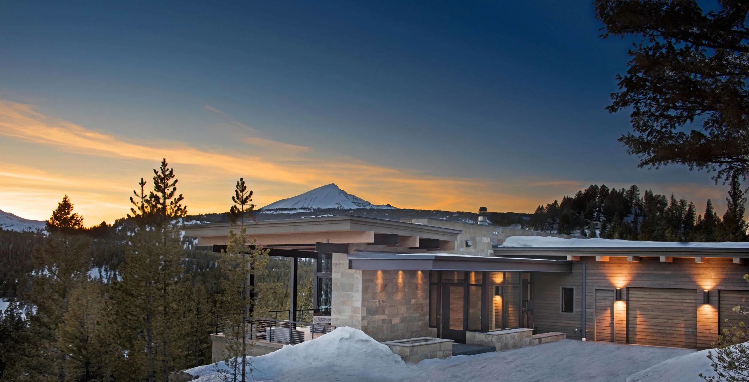 Loving the view this Reid Smith Architects home has of Lone Peak! Builder - Teton Heritage Builders