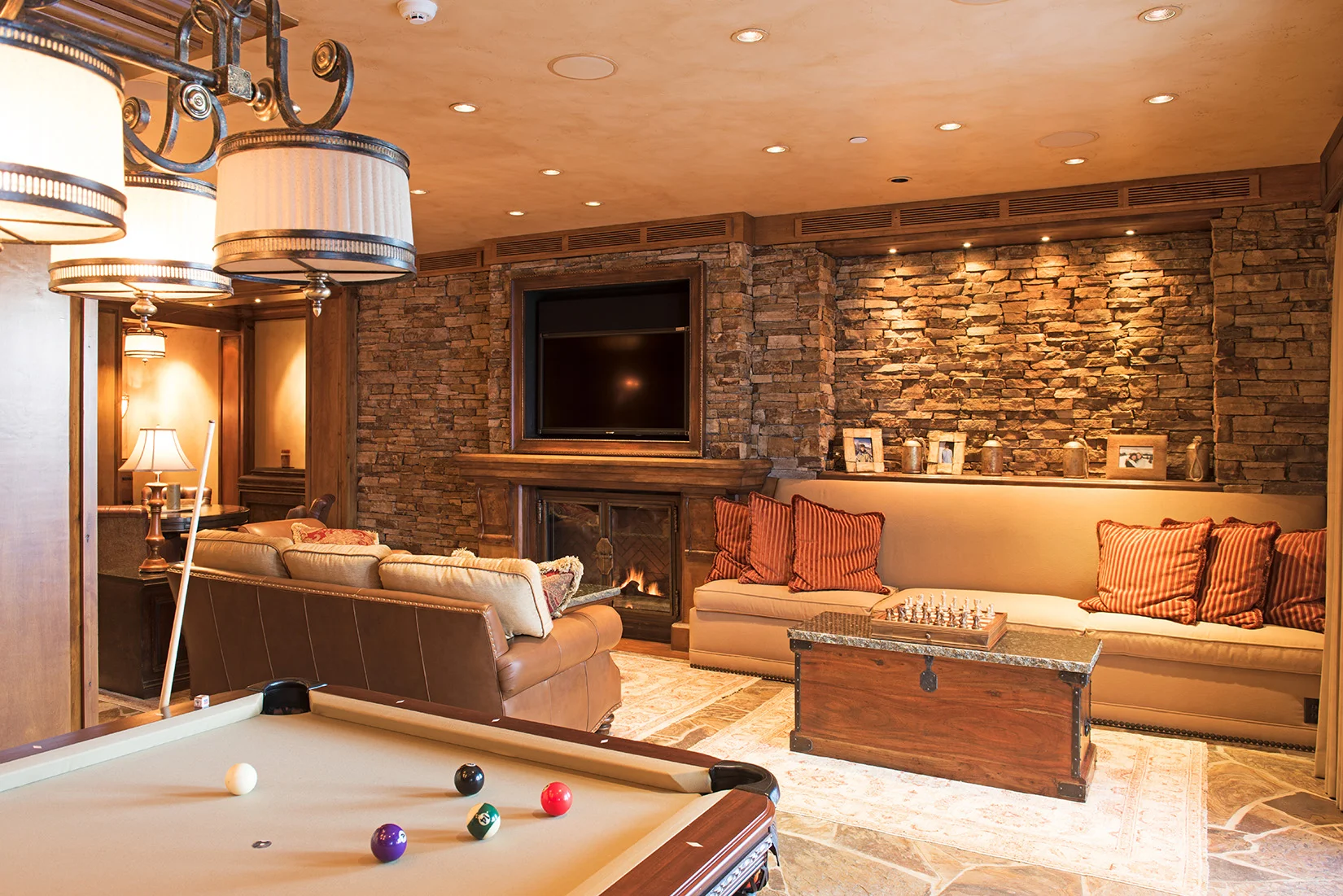 What's a ski home without a recreation room?