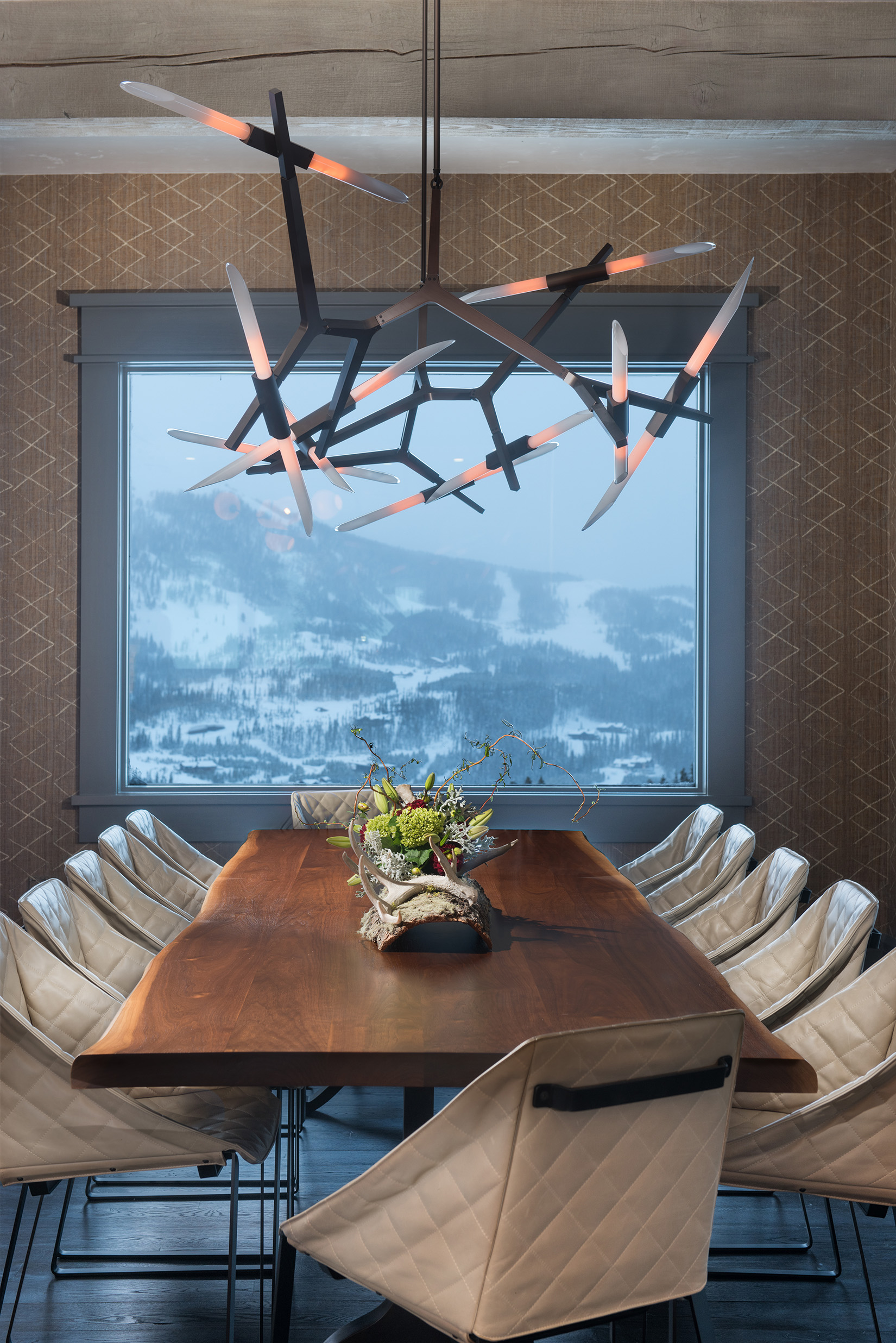 We were so nervous to shoot this room because the storm outside. We shouldn't have worried - the stormy winter scene just adds to the dramatic feel of the room.
