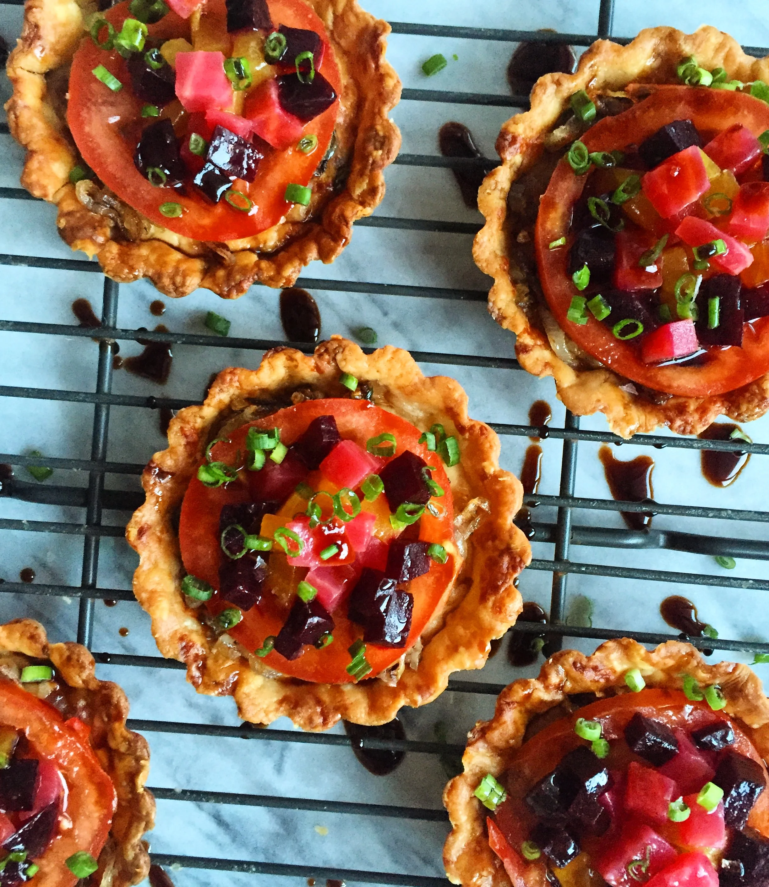 Tomato and Beet Tartlets