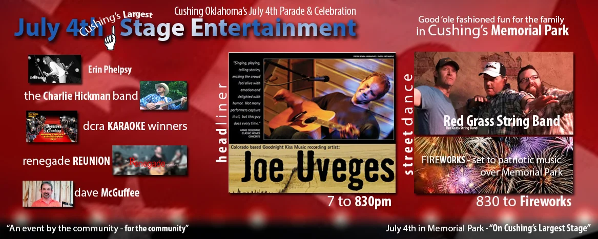 Karaoke winners will perform around 3pm on July 4th.