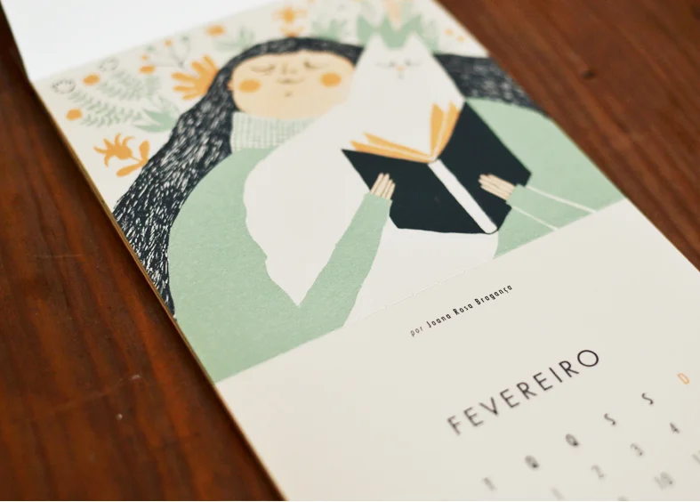 calendário beija-flor Joana Rosa Bragança