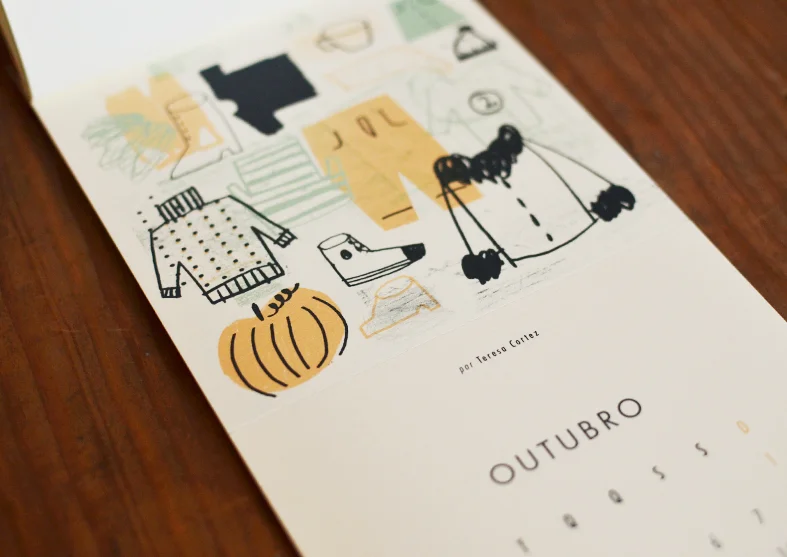 calendário beija-flor Teresa Cortez