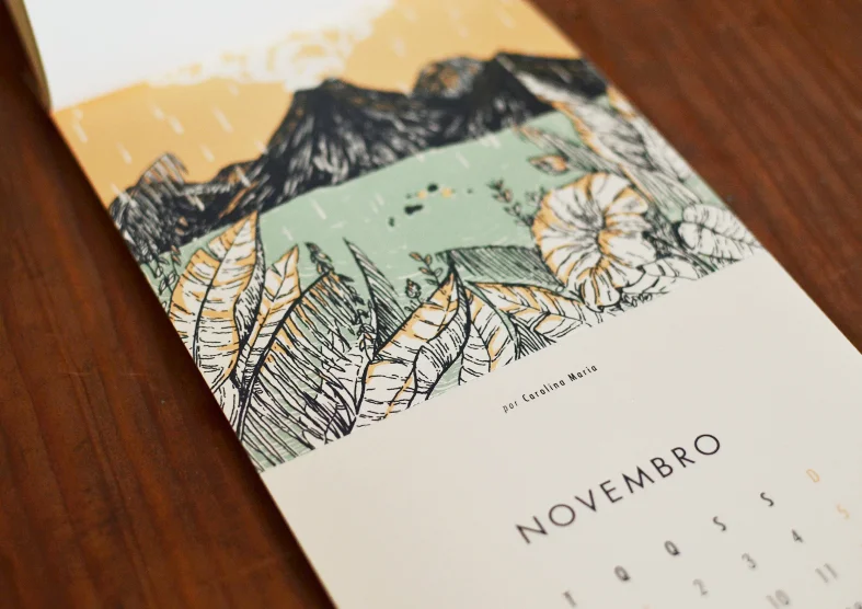 calendário beija-flor Carolina Maria