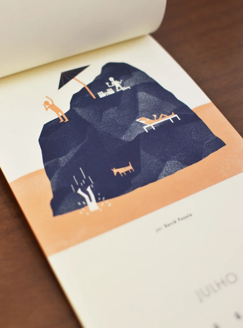 Julho, ilustrado por David Penela /  Jully, illustrated by David Penela