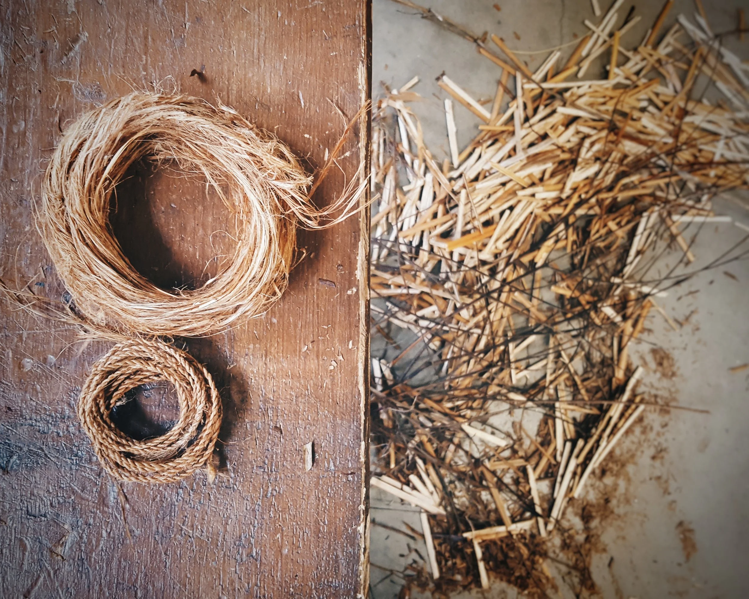 Natural Fibers &amp; Twining at Roots School in Vermont 