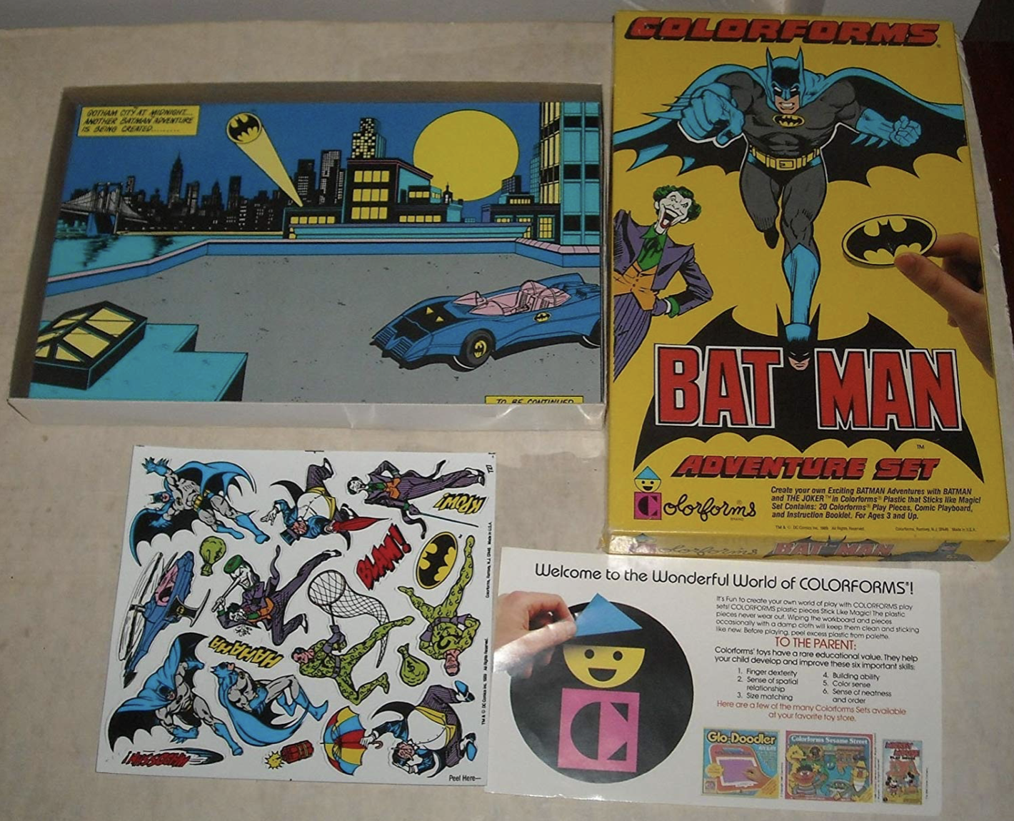 Batman Colorforms like I had as a child. Courtesy of Amazon