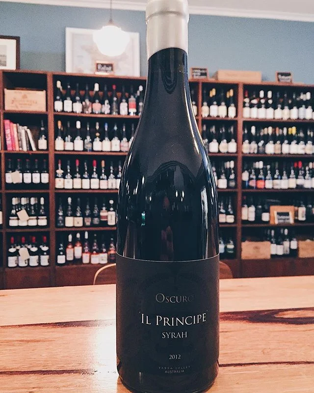 Now on the shelves at your new local wine bar in Richmond @atlasvinifera! 👌🏻 #oscurowines #wine #ilprincipe #syrah #yarravalley #oscuro #atlasvinifera #richmond #richmond3121