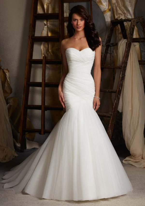 tight fishtail wedding dresses
