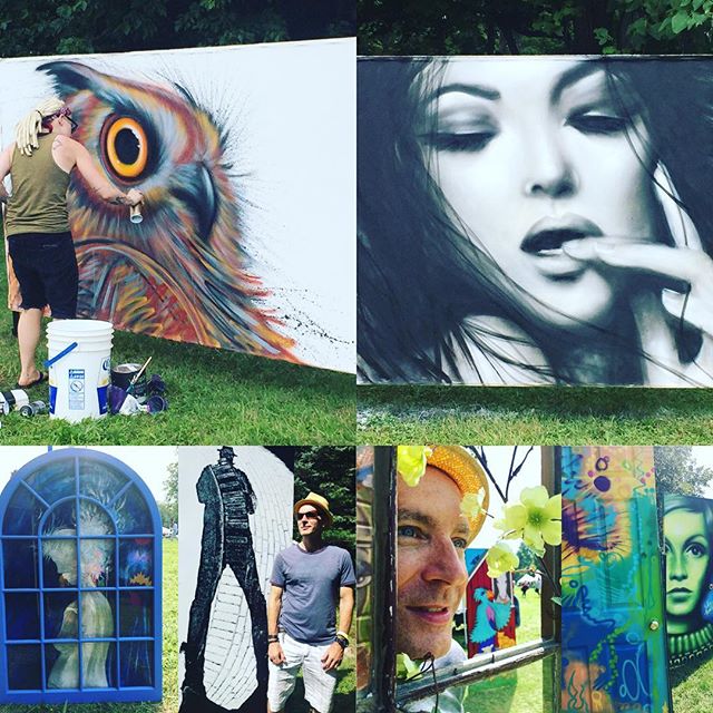 The diverse and beautiful art showcased at the Sunflower Art Festival #sunflowerfestival #luckandsenses #sunflowerartfestival16 #abgutrist