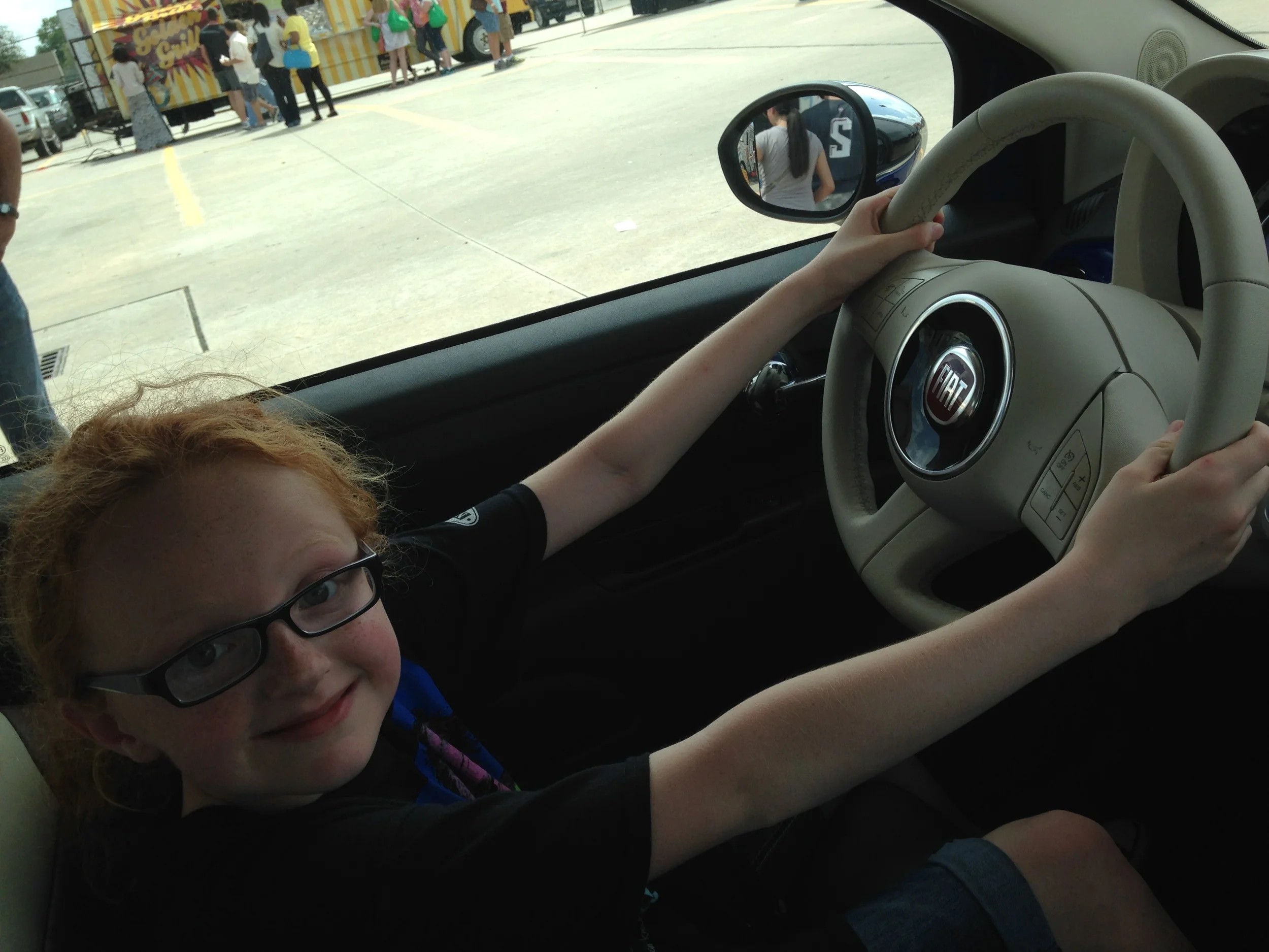  Our neice Izzy dreaming of her first car 