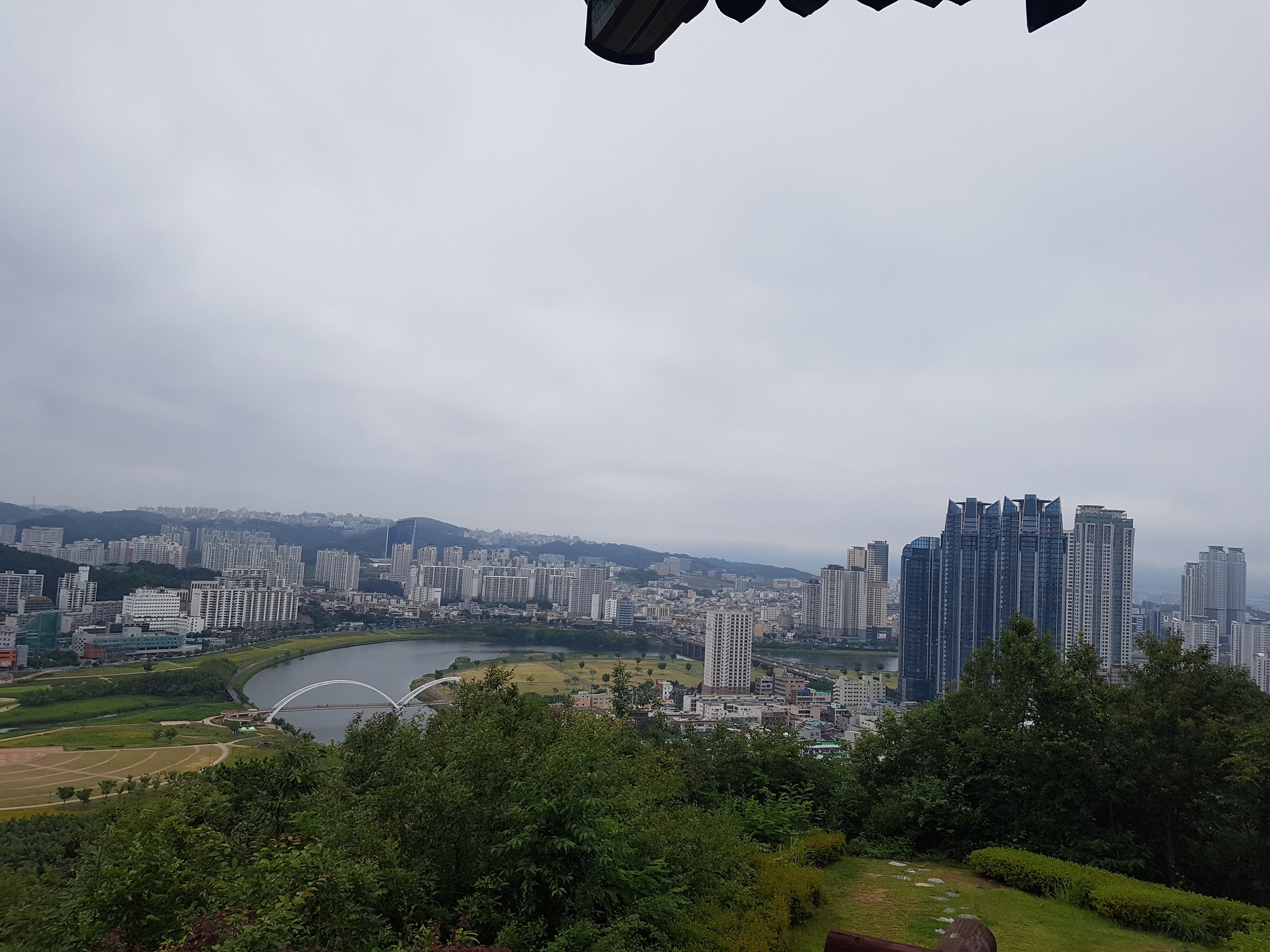 View overlooking Ulsan on one of our weekend hikes. 